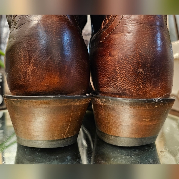 SOLD-Lucchese Women's Brown 8.5 Western Boots - Picture 10 of 11